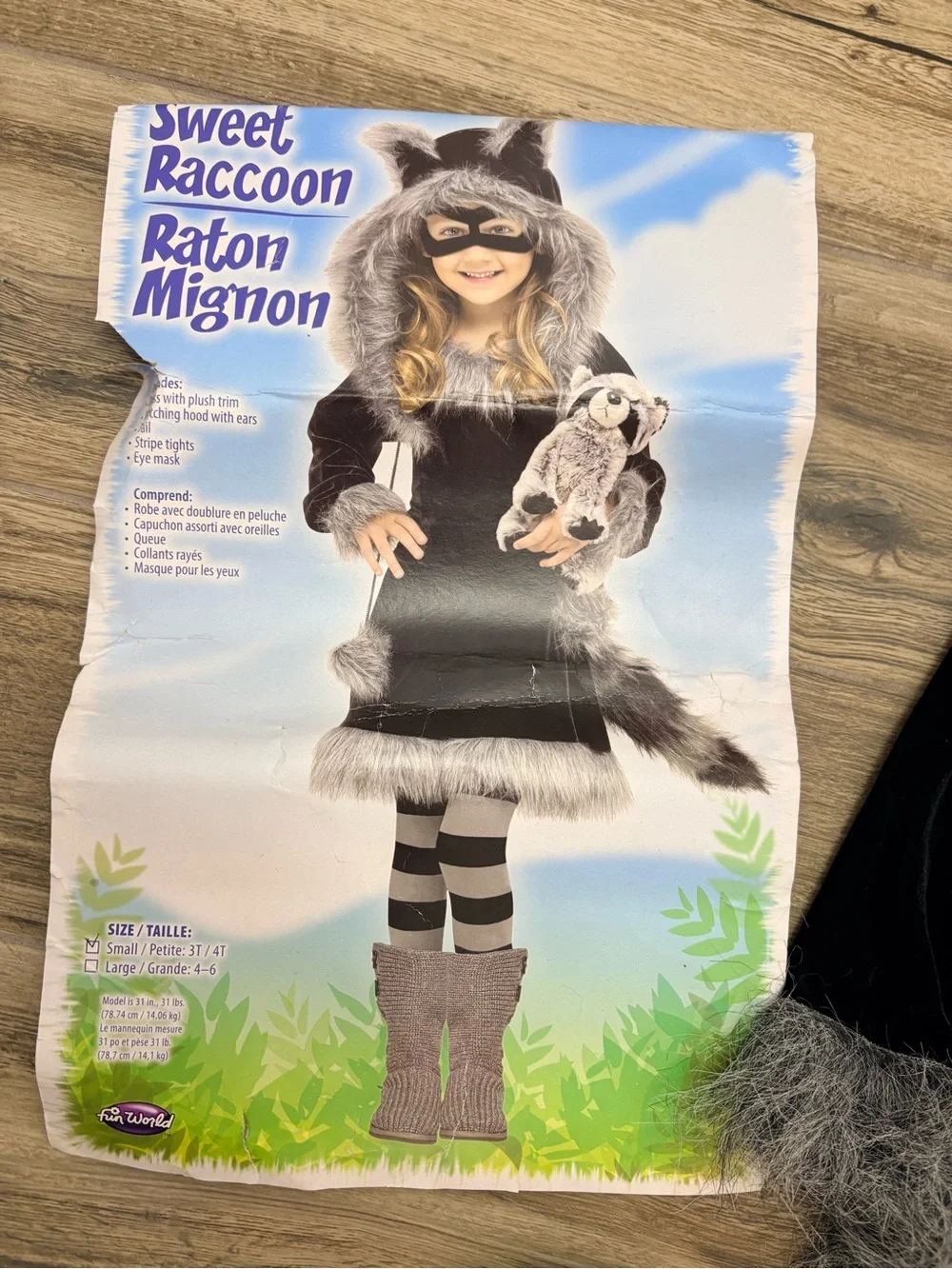 Girls Raccoon Costume
